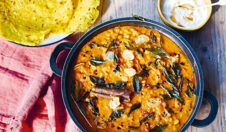 Aubergine Dal Recipe | Easy Vegetarian Dinner Party