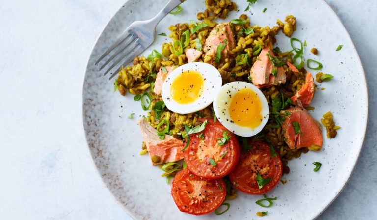 Kedgeree-style Salmon and Rice